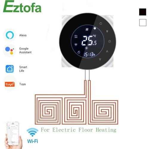 Wifi Smart Electric Floor Heating Thermostat Tuya APP Remote Control Backlight Weekly LCD Touch Screen Temperature Controller
