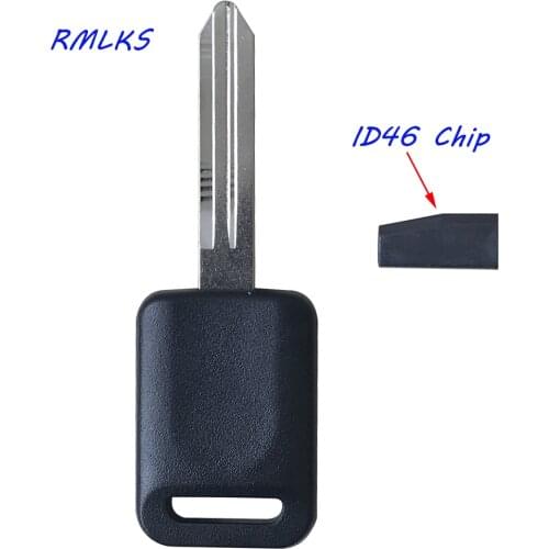 RMLKS Replacement Transponder Key Fob With ID46 4D60 Chip Fit For NISSAN Teana Tiida Qashqai X-Trail Sylphy