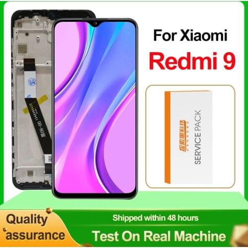 Tested 6.53'' LCD For Xiaomi Redmi 9 LCD Display Screen Touch Digitizer Assembly M2004J19G M2004J19C 10 Point Touch Repair Parts