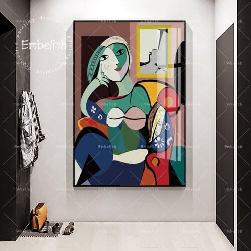 1 Pieces Famous Artworks By Picasso Abstract Woman Portrait HD Print On Canvas Paintings For Living Room Wall Posters Artworks