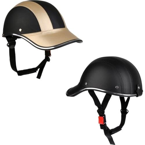 2 Pieces Baseball Cap Style Motorcycle Bike Helmet Anti-UV Safety Hat Visor Adjustable