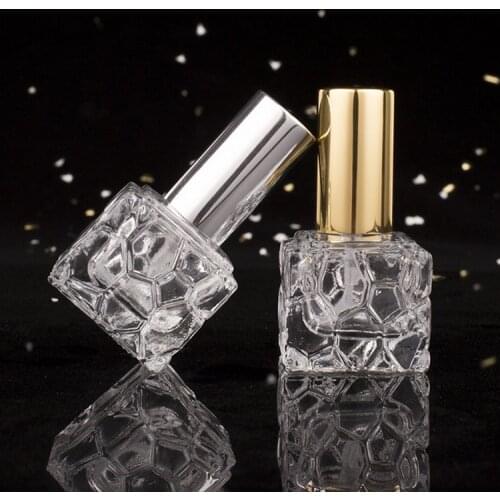 3PC/set 10ml square perfume spray bottle, glass perfume bottle, small sample perfume bottle for travel convenience