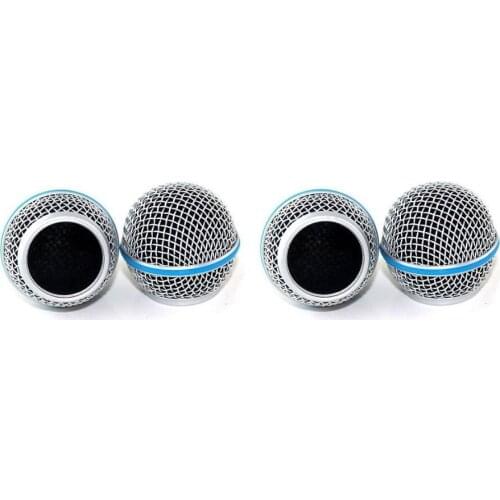 4 Pack Metal Screen Ball Head Microphone Grille fits Shure Beta58 Beta58A NEW