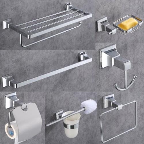 AOBITE Chrome Towel Rack Copper Towel Rack Bathroom Rack Bathroom Toilet Bathroom Hardware Pendant Set