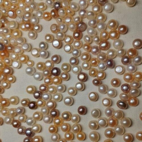 0.5kg Natural Freshwater Native Pearl Button Shape 7mm Loose Beads for DIY Jewelry Making Necklace Bracelet Accessories