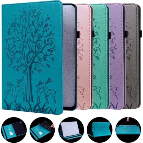 For Samsung Galaxy Tab A 10.1 SM-T510 Case Soft TPU Tablet Deer Print Caqa For Samsung Tab A7 Cover SM-T500 Tab A 8 Case SM-T290