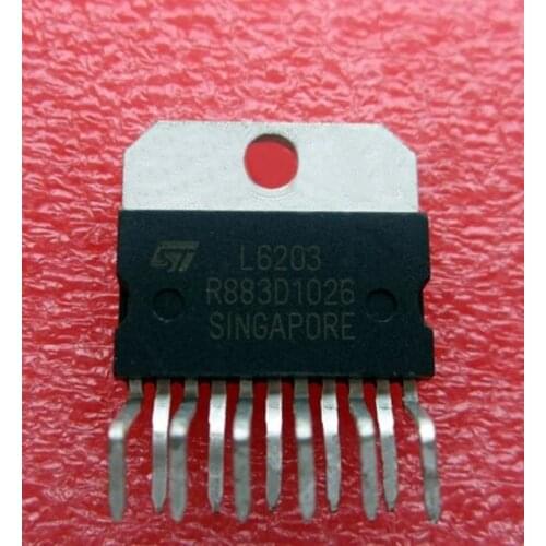 10PCS L6203 ZIP-11 IC DRIVER FULL BRIDGE MULTIWAT ST 5A 12 V ~ 48 V NEW