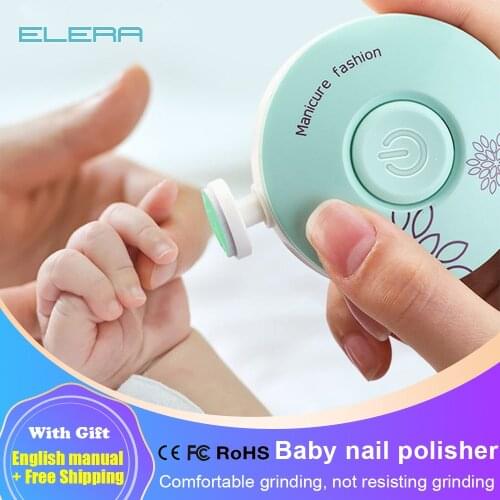 ELERA New Baby Electric Nail Trimmer Kids Nail Polisher Tool Baby Care Kit Manicure Set Easy To Trim Nail Clippers For Newborn