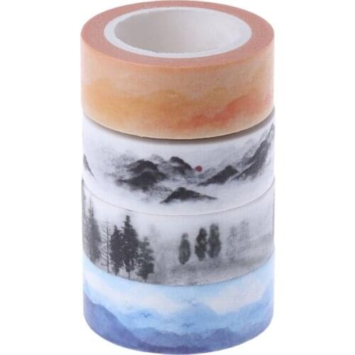 Mountain Design 15mmx7M DIY Paper Sticky Adhesive Sticker Decorative Washi Tape