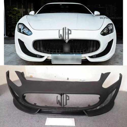 GT High quality FRP unpainted / Semi carbon fiber Front bumper Car body kits For Maserati GT GTS style Car styling