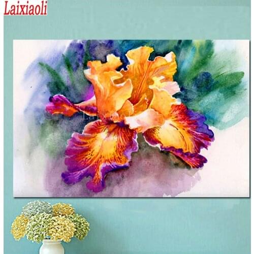Full daisy Diy diamond painting iris flower picture rhinestones embroidery diamond mosaic 5d cross stitch color flower decor