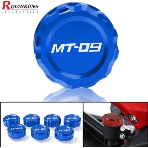 Motorcycle Rear Brake Fluid Reservoir Cover Cap Aluminum Cylinder Reservoir Covers For YAMAHA MT-09 MT09 MT 09 2013-2018