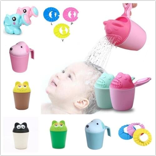 Hot Cute Baby Bath Caps Kids Bath Tool Toddle Shampoo Cup Children Bathing Bailer Baby Shower Spoons Child Washing Hair Cup