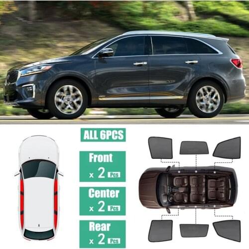 Side Windows Magnetic Sun Shade UV Protection Ray Blocking Mesh Visor Fit For Kia Sorento 2015-2018