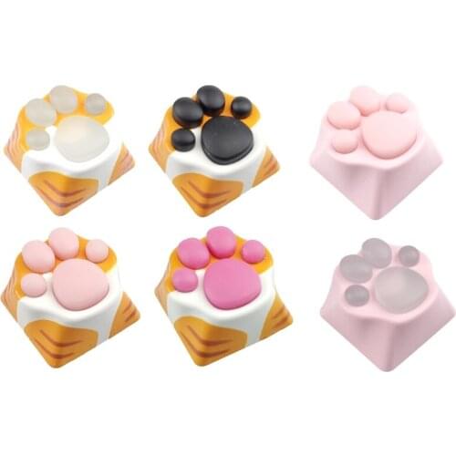 Personality Metal Kitty Paw Artisan Cat Paws Pad Mechanical Keyboard KeyCaps for cherry MX Switches