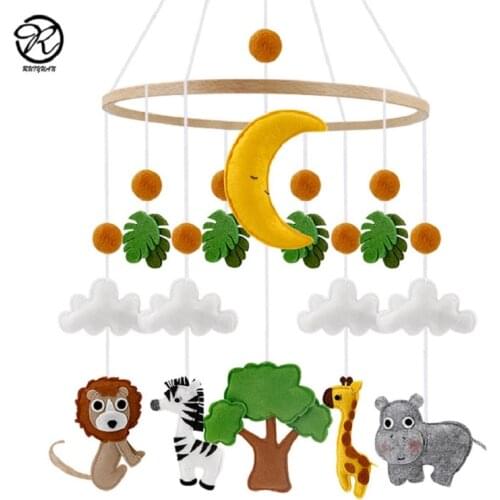 Baby Crib Mobile | Jungle Wild Animals Baby Mobile | Woodland Lion Animal Hanging Toys | Nursery Room Decor for Baby Shower Gift