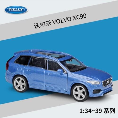 Welly 1:36 Simulation Metal Model Car Toy For VOLVO XC90 Alloy Car Toy Model with Pull back function original box For kid Gift