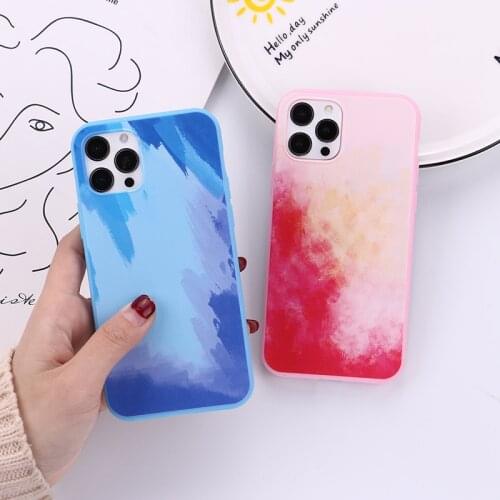 Abstract Graffiti Watercolor Painting Soft Silicone Candy Phone Case For iPhone 12 Mini 11 Pro 5S 8 8Plus X XS Max 7 7Plus Cover