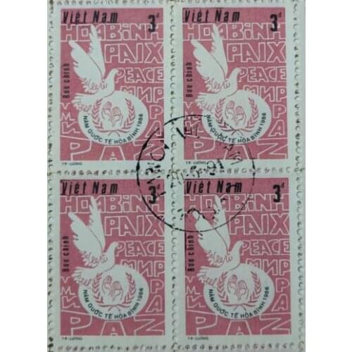 4PCS block International dove， Post Stamps Postage Collection