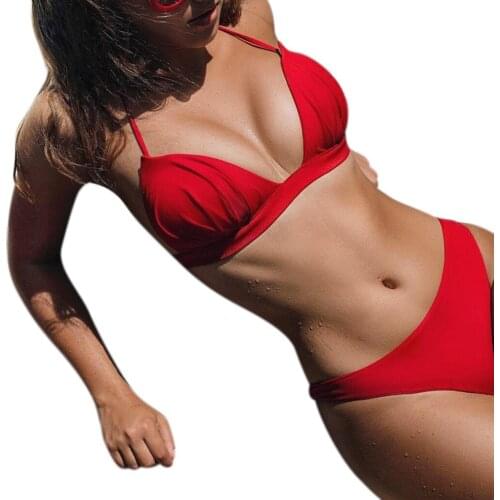 2019 New Women Sexy Two Pieces Suit Brazilian Bikini Bathing Suits Beachwear Swimsuit Swimwear Bikini Set Swimsuit Female L30218