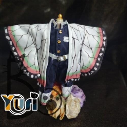 Yuri Handmade OB11 Clothes Anime Demon Slayer Kimetsu No Yaiba Kochou Shinobu Team Uniform Printing Clothing Cosplay Gift C