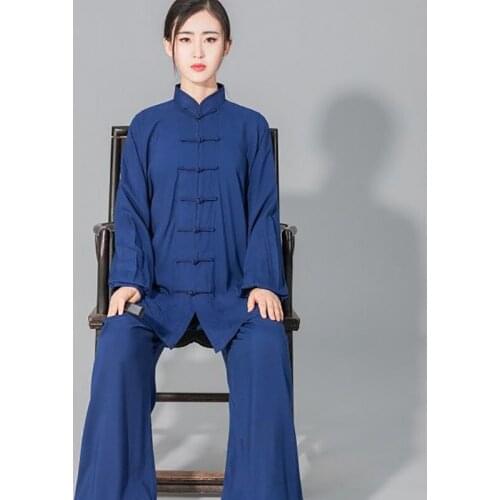 USHINE Hotsale Taichi solid cotton 6 colors high quality Wushu kungfu clothing for children adult martial arts WingChun suit