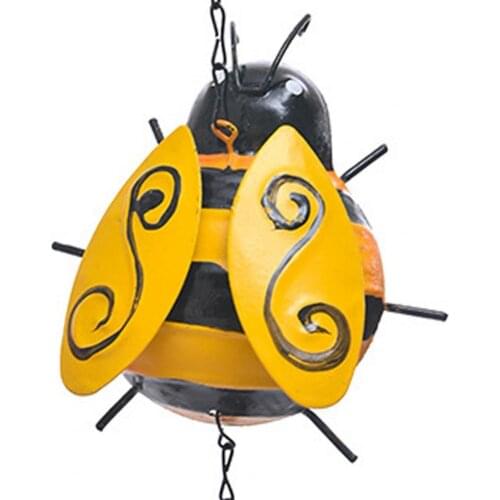 Bee Windchime Small Lovely Ornamental Bee Wind Chime with Hook Hanging Bell for Garden Decor Accessories
