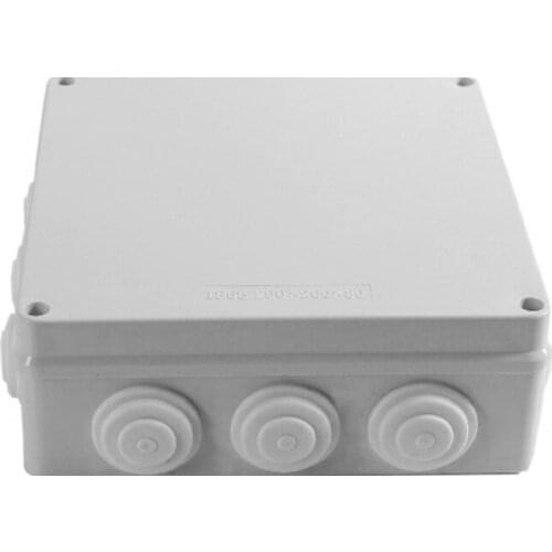 Industrial Control Threading Box 200*200*80mm Plastic Waterproof Wiring Junction Box With Reserved Hole Plug