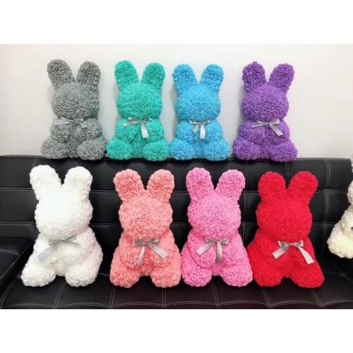 Roses Bunny Valentines Day Eternal flower rabbit Romantic Wedding Engagement Ceremony Party Decoration Valentine Gifts