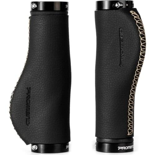 Fiber Leather Mountain Bike Scooter MTB Bicycle Handlebar Cover Handle Grips Bar End Non-slip Dual Lock-on