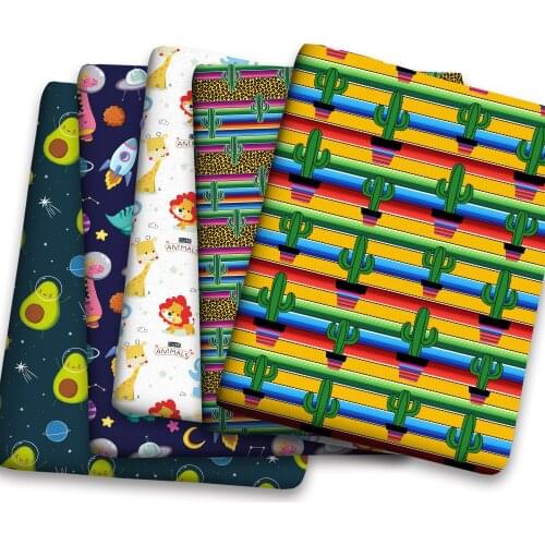 Spring Summer Cotton Super Dense Sewing Fabric Making Womens Wear Dress Children Clothing Home Clothes Cloth c01 0.5Meter