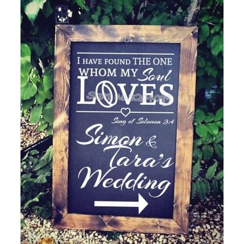 The One My Soul Loves Romantic Song of Solomon Love Quote Sticker for Personalized Weddings Custom Names Board art sticker EA558