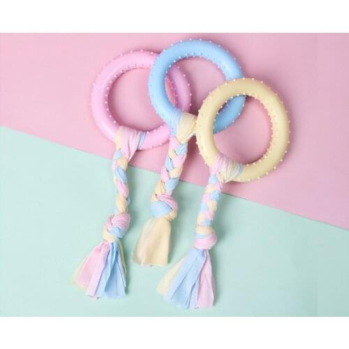 Knot Rope Pet Dog Toy Chew Squeaky Rubber Toys Non-toxic Rubber Toy Funny Cat Puppy Baby Dogs Interactive Game