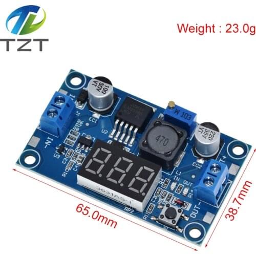 1pcs LM2596 LM2596S power module + LED Voltmeter DC-DC adjustable step-down power supply module with digital display