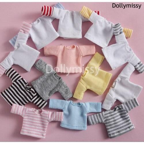 1PCS OB11,BJD Doll Clothing Stripe Long Sleeve T-shirt for Doll Clothing Accessories ( fit obitsu11,ob11,1/12 bjd doll )