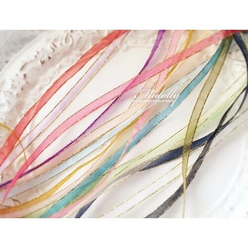 10pcs Blyth doll pull ring DIY accessories Gold wire belt DIY clothing accessories ribbon 40cm length 6mm width