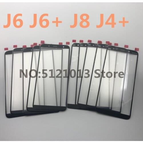 10pcs Original External Glass for Samsung Galaxy J6 J600 J6+plus J605 J4 J415 J8 J810 LCD Display Touch Screen Front Glass lens