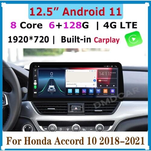 12.3" Android 10 Car Multimedia Player Radio GPS Navigation for Honda Accord 8/10 2008-2021 Stereo CarPlay WiFi 4G Touch Screen