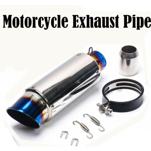 38mm-51mm Universal Motorcycle Modified Exhaust Pipe Stainless Steel SC Oblique Mouth Exhaust Muffler Pipe Large Displacement