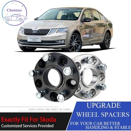 For Skoda Octavia/Superb 5X112 57.1CB 25mm Thick Hubcenteric Black/White Color Wheel Spacer Adapters