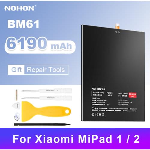 Nohon Battery BM61 for Xiaomi Pad2 Mi Pad 2 Tablet Batteries High Capacity Lithium Polymer Bateria 6010mAh