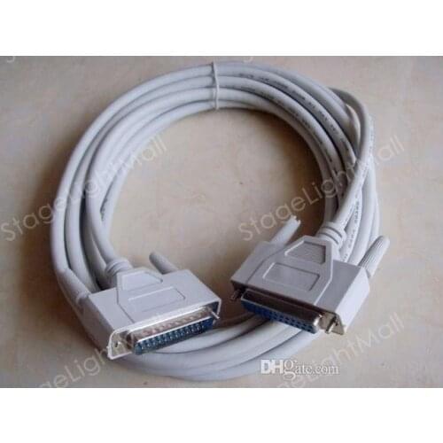 Free Shipping 5m 15 Feet ILDA Cable with DB25 Femal to Male for Stage Laser Light PC Controller