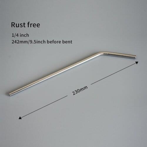 Factory free shipping rust free stainless steel 304 bent drinking straws diameter 6mm length 242mm/9.5inch before bent