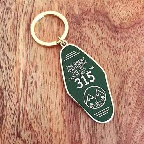 Twin Peaks Keychain The Great Northern Hotel Room 315 Key Chain Key Rings Pendant Jewelry Accessories