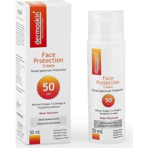 Dermoskin Face Protection SPF 50+ Sunscreen Cream 50ml Summer Skin Care