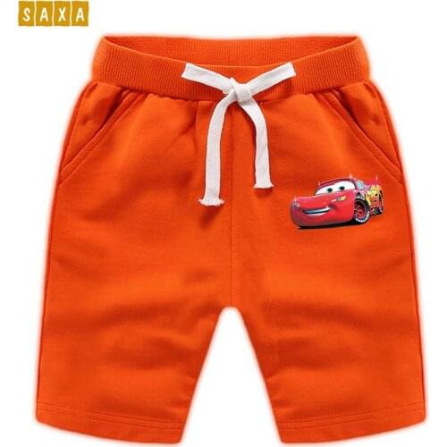 Childrens shorts 2019 summer cotton and linen fashion cartoon pattern boy shorts elastic band childrens beach pants 1-8 years