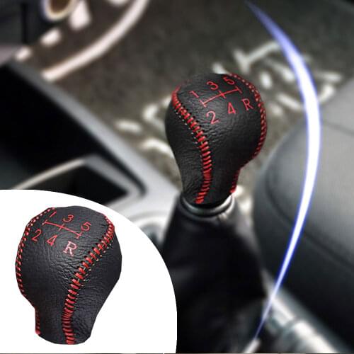 For KIA Cerato 2005-2012 SPORTAGE 2007-2013 MT 1pc PU Leather Hand Brake Shift Knob Cover Gear Case Car Decor Shift Knob Shell