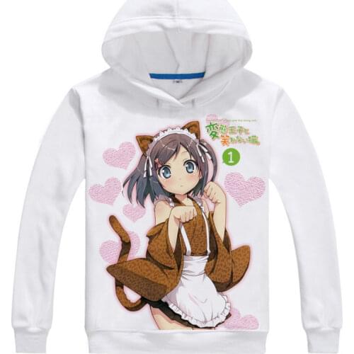 Hentai Ouji To Warawanai Neko Hoodie Anime Tsutsukakushi tsukiko Cosplay white hoodies Cute Sweatshirts Japanese Cartoon Fans