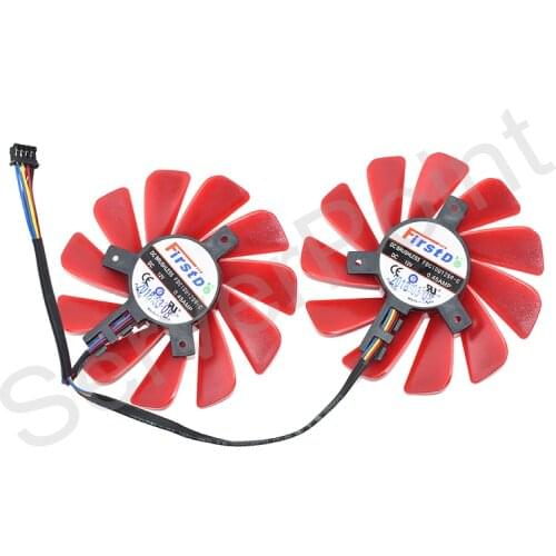 Well Tested Cooler A Pair Fans 0.45A 4 Lines FDC10U12S9-C For XFX RX 570 RX 580 RX Vega Graphics Video Card Cooling