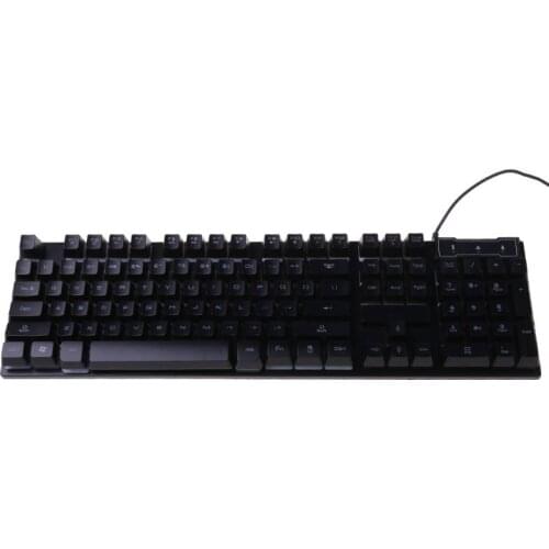 USB Wired Gaming Keyboard 104 Key Mechanical Feeling Gamer Keyboard for Computer 1XCE